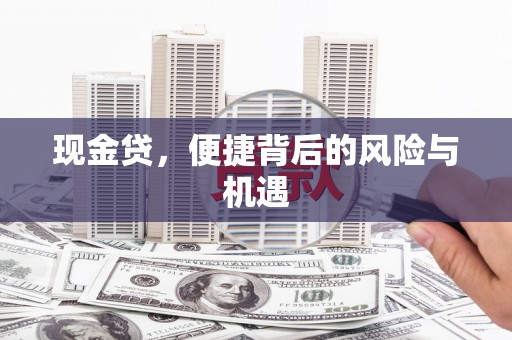 九龙现金贷，便捷背后的风险与机遇