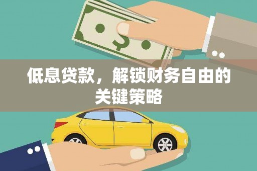 九龙低息贷款，解锁财务自由的关键策略