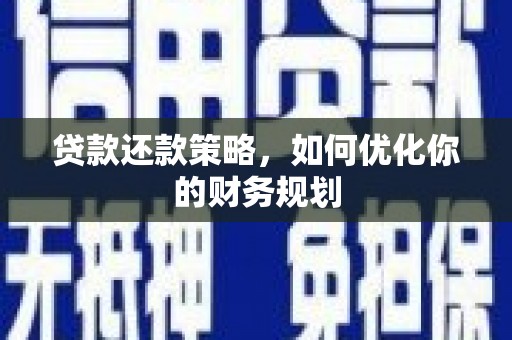 九龙贷款还款策略，如何优化你的财务规划