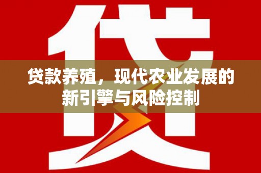 九龙贷款养殖，现代农业发展的新引擎与风险控制