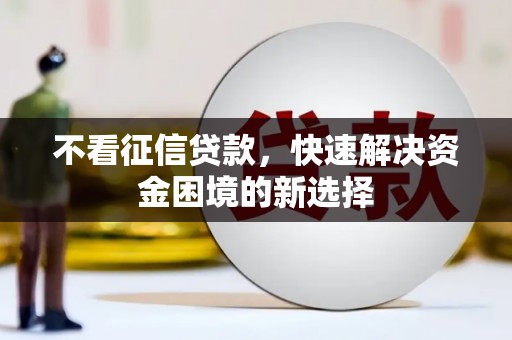 九龙不看征信贷款，快速解决资金困境的新选择