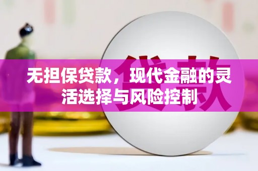 九龙无担保贷款，现代金融的灵活选择与风险控制