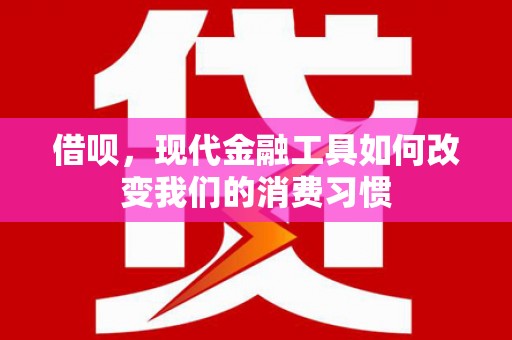 九龙借呗，现代金融工具如何改变我们的消费习惯
