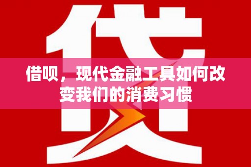 九龙借呗，现代金融工具如何改变我们的消费习惯