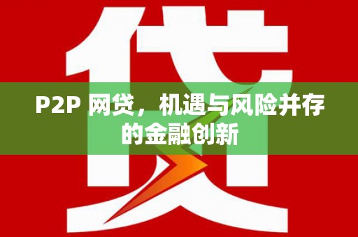 九龙P2P 网贷，机遇与风险并存的金融创新