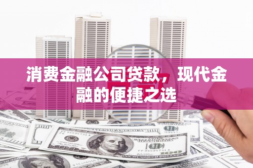 九龙消费金融公司贷款，现代金融的便捷之选