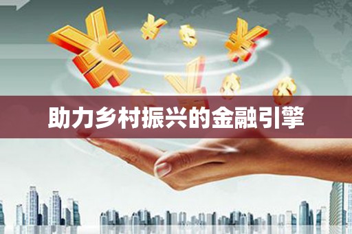 九龙助力乡村振兴的金融引擎